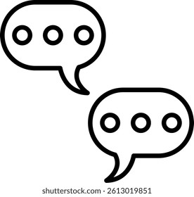 Chat Line Vector Icon Design