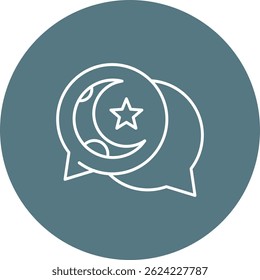 Design de Ícone de Vetor de Linha de Bate-papo