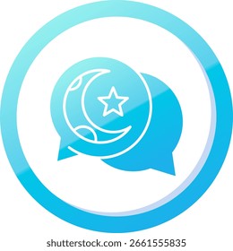 Chat Line vector Icon Design