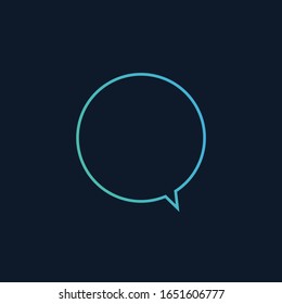 Chat, linear icon. Communication symbol. Vector illustration isolated on white background.