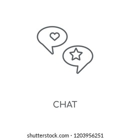 Chat linear icon. Chat concept stroke symbol design. Thin graphic elements vector illustration, outline pattern on a white background, eps 10.
