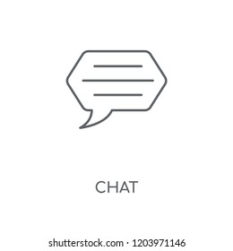 Chat linear icon. Chat concept stroke symbol design. Thin graphic elements vector illustration, outline pattern on a white background, eps 10.