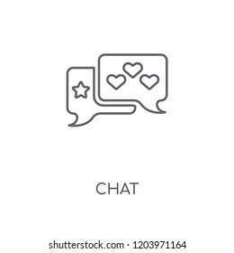 Chat linear icon. Chat concept stroke symbol design. Thin graphic elements vector illustration, outline pattern on a white background, eps 10.