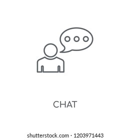 Chat linear icon. Chat concept stroke symbol design. Thin graphic elements vector illustration, outline pattern on a white background, eps 10.