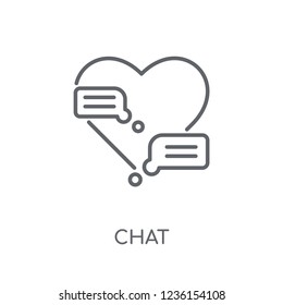 Chat linear icon. Modern outline Chat logo concept on white background from Communication collection. Suitable for use on web apps, mobile apps and print media.