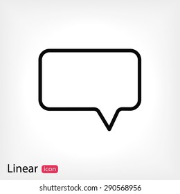 Chat, linear icon. One of a set of linear web icons