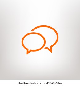 Chat, linear icon. One of a set of linear web icons