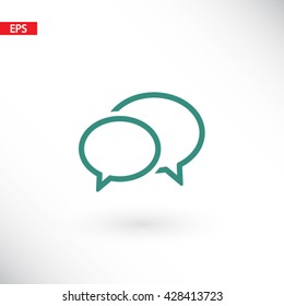 Chat, linear icon. One of a set of linear web icons