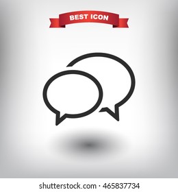 Chat, linear icon. One of a set of linear web icons