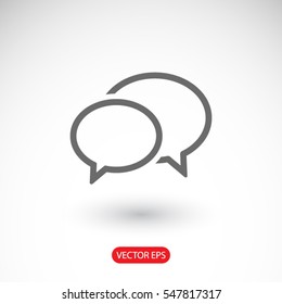 Chat, linear icon. One of a set of linear web icons