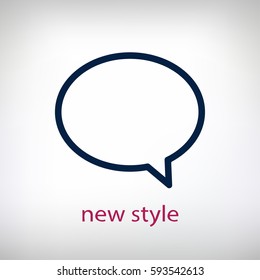 Chat, linear icon. One of a set of linear web icons