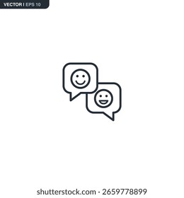 Chat, linear style sign for mobile concept and web design. Symbol, logo illustration. Pixel perfect vector graphics