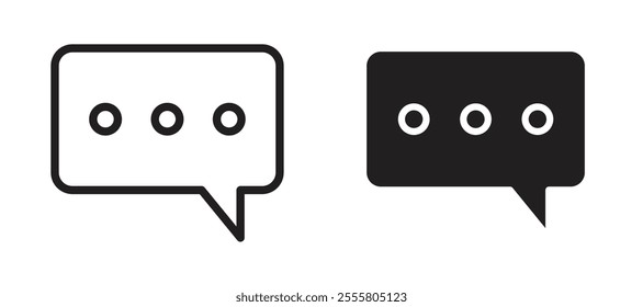 Chat liner icon vector set.