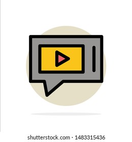 Chat, Live, Video, Service Abstract Circle Background Flat color Icon
