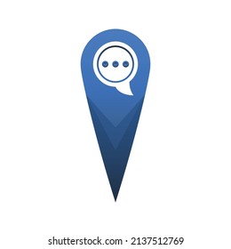 icono de plantilla de diseño de elemento de logotipo de ubicación de chat