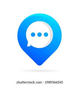 chat location logo vector symbol
