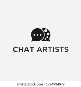 artistas del logotipo de chat. pintura vectorial.