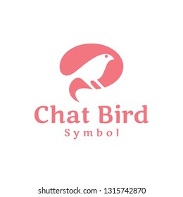 Chat Logo / Bird Icon / Flat Symbol Design Inspiration