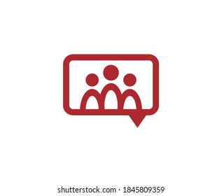 Icono del vector del logotipo de chat 