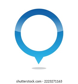 punto de plantilla de círculo del logotipo de chat