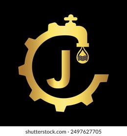 Chat Logo combine with letter J vector template
