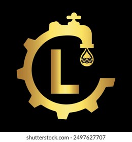 Chat Logo combine with letter L vector template