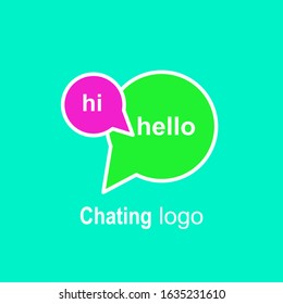 chat logo with the concept of two conversation bubbles