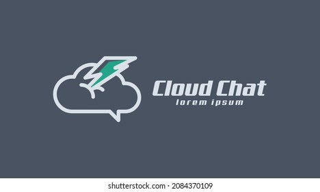 Chat Logo Concept Vector. Chatting Logo Template Vector