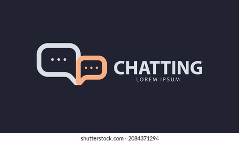 Chat Logo Concept Vector. Chatting Logo Template Vector