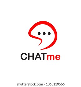 Chat logo design app icon template