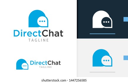 Chat logo design, communication logo concept, chat bubble icon, suitable for business and app logo or icon