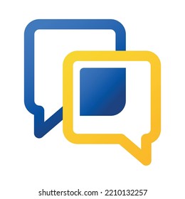 Diseño del logotipo de chat. Conversación de iconos o diseño de comunicación