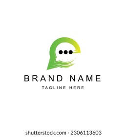 Chat Logo Design Modern Vector Illustration