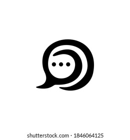 Chat logo design premium vector