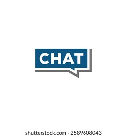 chat logo design, rectangle sound bubbles graphic vector 