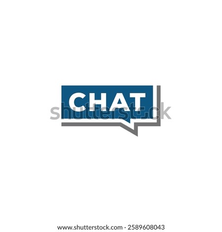 chat logo design, rectangle sound bubbles graphic vector 
