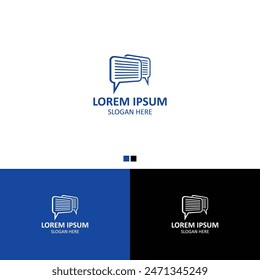 chat logo design, simple chat vector design