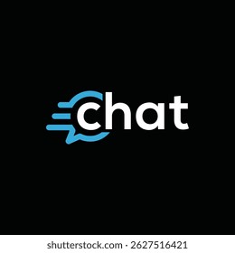 chat logo design, sound bubble graphic vector, circle round icon concept