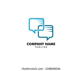 Chat logo design template