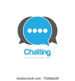 Chat logo design template