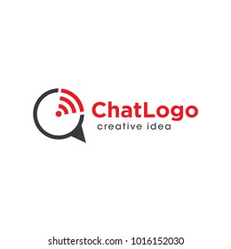 Chat logo design template illustration.