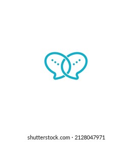 Chat logo design using butterfly