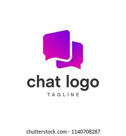 chat logo design vector