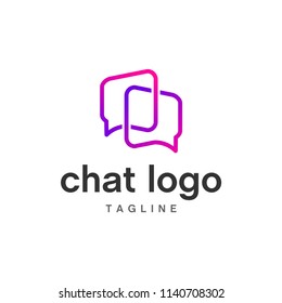 Chat Logo Design Vector