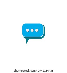 Chat logo design in vector