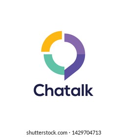 Chat logo design vector icon