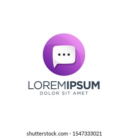 Chat Logo Design Vector Illustration