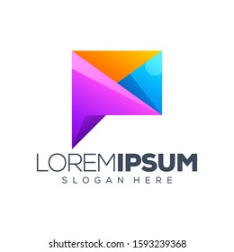 chat logo design vector illustration
