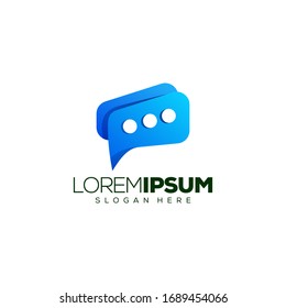 chat logo design vector illustration