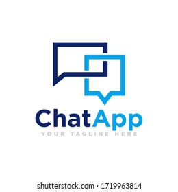 Vektorgrafik des Chat-Logo-Designs